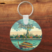 バンコクタイアアジアヴィンテージトラベルテンプル キーホルダー (裏面)