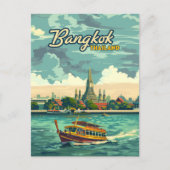 バンコクタイアアジアヴィンテージトラベルテンプル ポストカード (正面)
