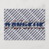 バンコクタイタイフラッグカラーズタイポグラフィ ポストカード (正面)