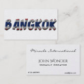 バンコクタイタイフラッグカラーズタイポグラフィ 名刺 (正面/裏面)