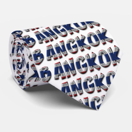 バンコクタイタイポグラフィエレガント文字のみ ネクタイ (ロール)