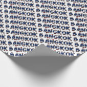 バンコクタイタイポグラフィエレガント文字のみ ラッピングペーパー (角)