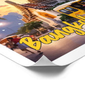 バンコクタイポップ・アートのアートトラベルイラストレーション ポスター (角)