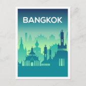 バンコクタイランドアートトラベルイラストレーション ポストカード (正面)
