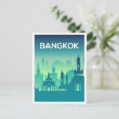 バンコクタイランドアートトラベルイラストレーション ポストカード (スタンド正面)