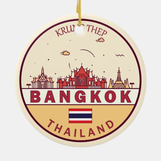 バンコクタイランドシティスカイラインエンブレム セラミックオーナメント (裏面)
