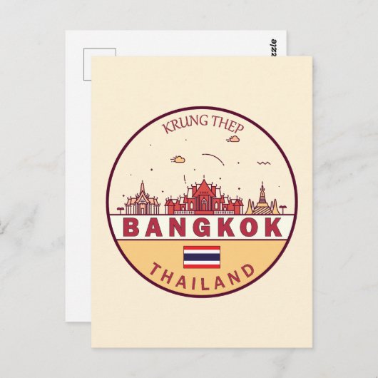 バンコクタイランドシティスカイラインエンブレム ポストカード (正面/裏面)