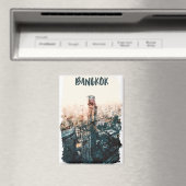 バンコクタイランドシティスケープ水彩 マグネット (インサイチュ (食洗機))