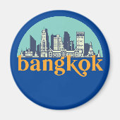 バンコクタイランドヴィンテージシティスカイラインシティスケープ マグネット (正面)
