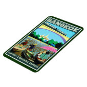 バンコクタイランドヴィンテージトラベルプリント マグネット (左側)