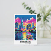 バンコクタイランドヴィンテージトラベルポートレート ポストカード (スタンド正面)