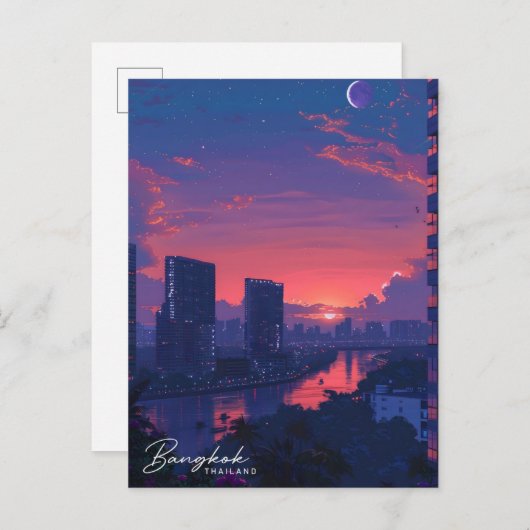 バンコクタイランドヴィンテージトラベル ポストカード (正面/裏面)