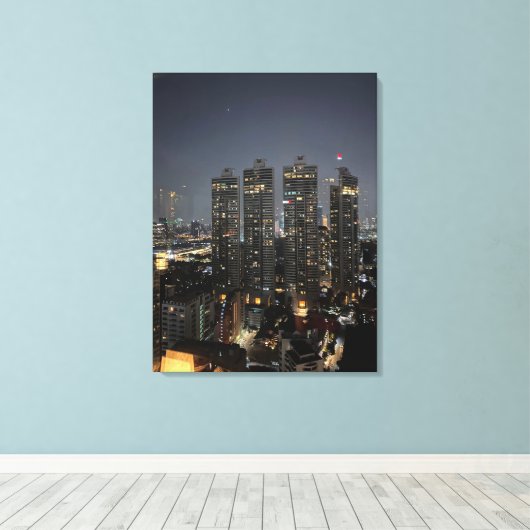 バンコクナイトライフ写真ギフトアイディア キャンバスプリント (インサイチュ (ウッドフロア))