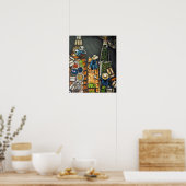 バンコクフローティングマーケットプリント ポスター (キッチン)