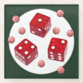 バンコクリスマスセラミックオーナメントガラスコースター ガラスコースター (正面)