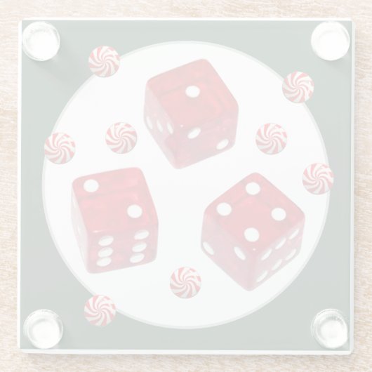 バンコクリスマスセラミックオーナメントガラスコースター ガラスコースター (裏面)