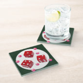 バンコクリスマスデコール ガラスコースター (アングル)