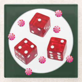 バンコクリスマスデコール ガラスコースター