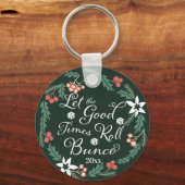 バンコクリスマスホリデーサイコロ花 キーホルダー (正面)