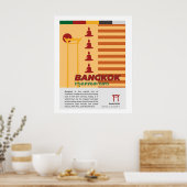 バンコクレトロスタイルタイランドウォールアート ポスター (キッチン)