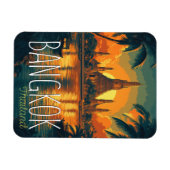 バンコクワットアルンテンプルレトロトラベル マグネット (横)