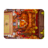 バンコク中国のテンプルで微笑む仏 マグネット (横)