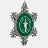 バンコク国旗、タイランドスノーフレークペウタークリスチム スノーフレークピューターオーナメント (左)