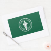 バンコク国旗、タイ長方形ステッカー 長方形シール (封筒)