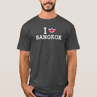 バンコク大好き 英国 間違った旗 ハート 愛好家 ダジャレ Tシャツ