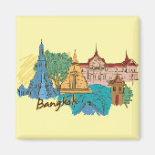 バンコク,タイの世界的に有名なシティマグネット マグネット (正面)