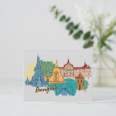 バンコク,タイの有名なシティトラベル ポストカード (スタンド正面)