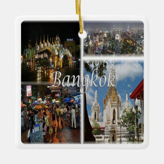 バンコク、タイ、アジアのTH008モザイク セラミックオーナメント (正面)