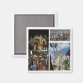 バンコク，タイ，アジア，冷蔵庫のzTH008モザイク マグネット (正面/裏面)