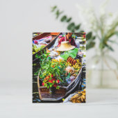 バンコク|浮動市場 ポストカード (スタンド正面)