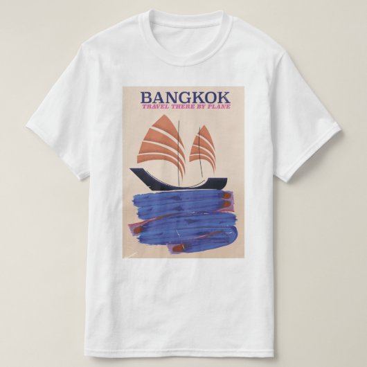 バンコク「飛行機で行こう」 Tシャツ (デザイン正面)