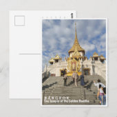 バンコク、黄金仏寺院、タイ ポストカード (正面/裏面)