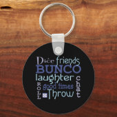 バンコグッドタイムズサイコロフレンズモダンブルー&パープル キーホルダー (正面)