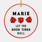 バンコゲームナイトクラシックラウンドステッカー セラミックオーナメント (正面)