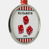 バンコゲームナイトホリデーギフトメタルオーナメント メタルオーナメント (右)