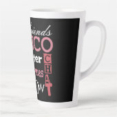 バンコサブウェイアートピンクブラックフレンドシップ カフェラテマグ (右)