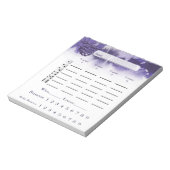 バンコスコアカードスコアパッドワインウォーター色パープル ノートパッド (回転)