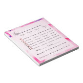 バンコスコアパッドのカード水色ピンク ノートパッド (アングル)