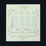 バンコスコアパッド行進グリーンフローラアールヌーボー ノートパッド<br><div class="desc">素晴らしいマーチテーマスコアパッドアールヌーボーの花のパターン。白いバンコのサイコロでアクセント付きの美しい緑の色。簡単のスコアBuncoのスコアシートは確実にあなたのBuncoプレーヤーとヒットする。</div>