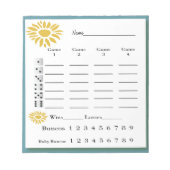 バンコスコアパッド – sunflowers ノートパッド (正面)