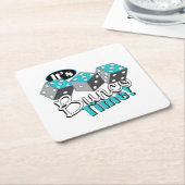 バンコタイムだ！ スクエアペーパーコースター (アングル)