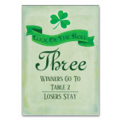 バンコテーブルスリーマーチサンパトリックス テーブルナンバー (正面)