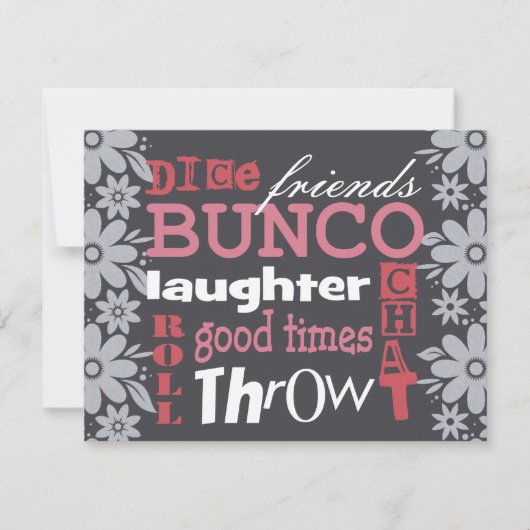 バンコナイトフラワーかわいらしズ招待状 招待状 (正面)