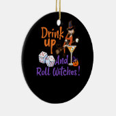 バンコハロウィーンドリンクとウィッチ転がスサイコロガム セラミックオーナメント (右)