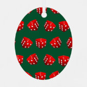 バンコパーソナライズされたホリデーギフト メタルオーナメント (裏面)