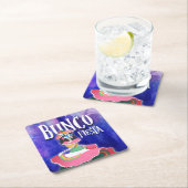 バンコパーティーフィエスタデイオブザデッドスケルトン スクエアペーパーコースター (インサイチュ)